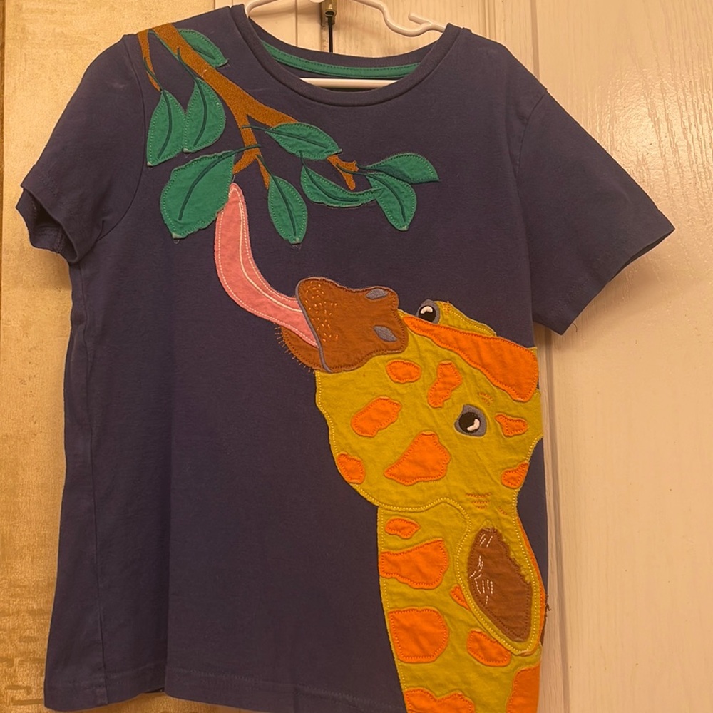 Mini Boden shirt size 9-10 GUC. Giraffe 🦒